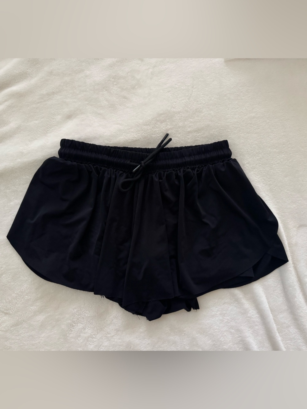 Women’s Black Athletic Shorts with Elastic Waist